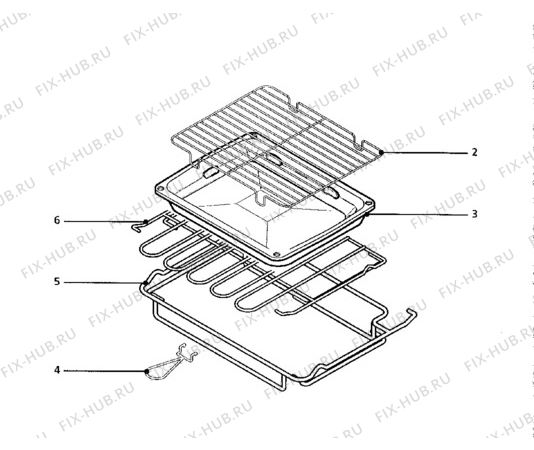 Взрыв-схема комплектующей Tricity Bendix 2560S - Схема узла H10 Furniture