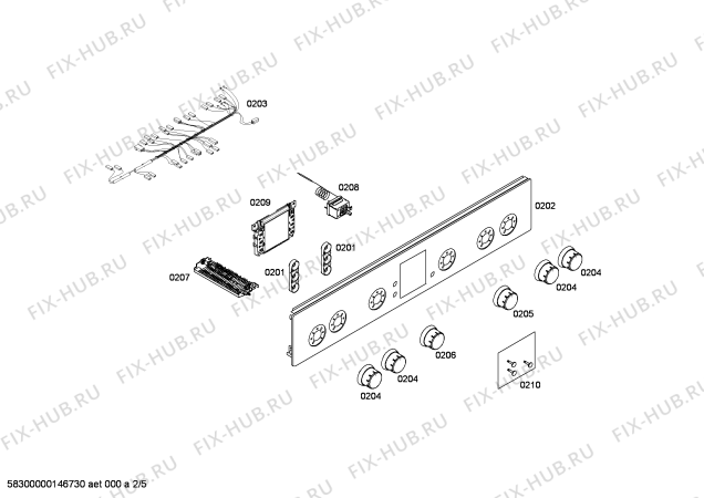 Схема №3 FRS4011WTL с изображением Кабель для духового шкафа Bosch 00650854