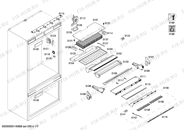 Схема №4 CIB36MIER1 KF 1901 SF с изображением Плата для холодильника Bosch 00246316