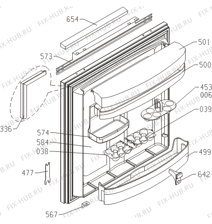 Схема №1 BR11.5-SA (431435, HTPI1461) с изображением Покрытие для холодильной камеры Gorenje 410457