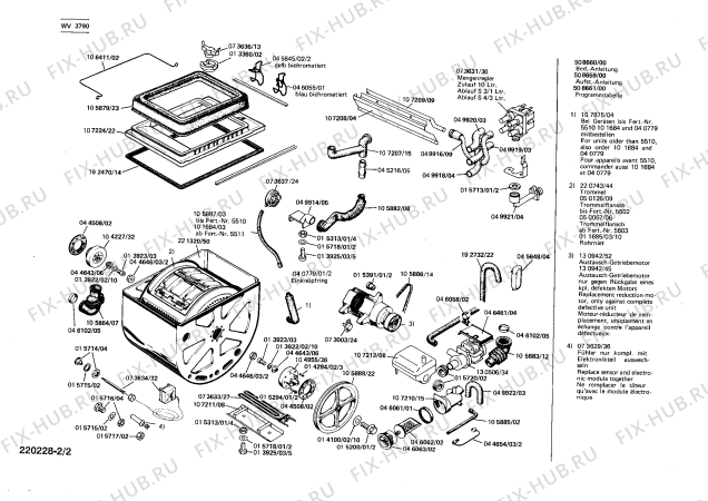 Схема №1 WV3790 SIWAMAT 379 с изображением Нагревательный элемент для стиральной машины Siemens 00073633