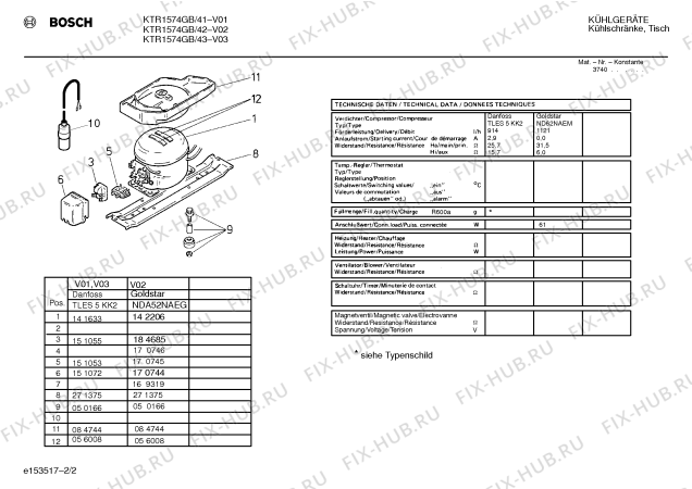 Схема №1 KTR1574GB с изображением Цокольная панель для холодильной камеры Bosch 00358995
