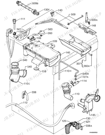 Взрыв-схема стиральной машины Zanussi WIJ1075 - Схема узла Hydraulic System 272