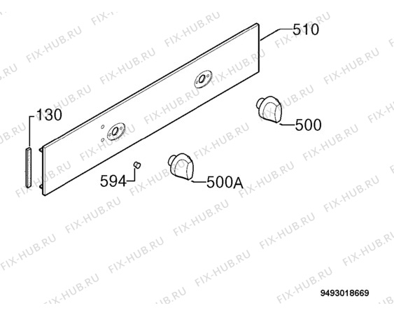 Взрыв-схема плиты (духовки) Electrolux EOB1710W - Схема узла Command panel 037