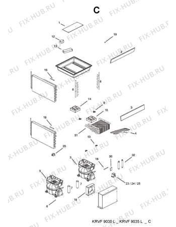 Схема №2 KRVF9030L (F093754) с изображением Инструкция по эксплуатации для холодильной камеры Indesit C00379561