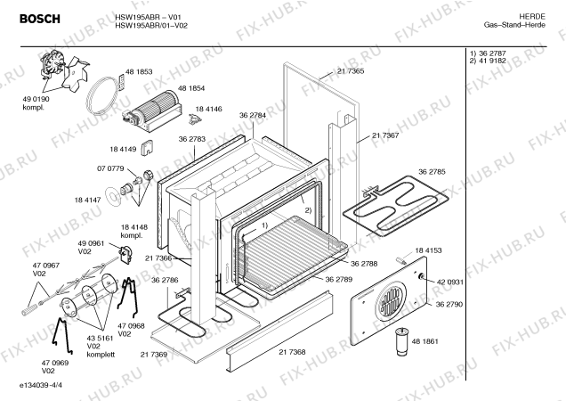 Схема №4 HSW195A Bosch Solitaire с изображением Клеммная коробка для плиты (духовки) Siemens 00184149