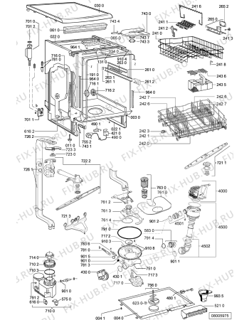 Схема №1 GSF 6610 PC с изображением Ручка регулировки (кнопка) для электропосудомоечной машины Whirlpool 481241029464
