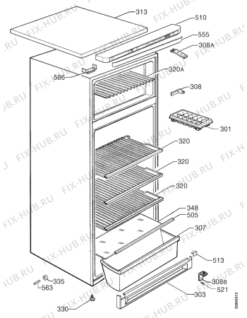 Взрыв-схема холодильника Aeg OKO-S.2450DT - Схема узла Housing 001