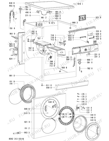 Схема №2 AWO 5120 с изображением Декоративная панель для стиральной машины Whirlpool 481245216844