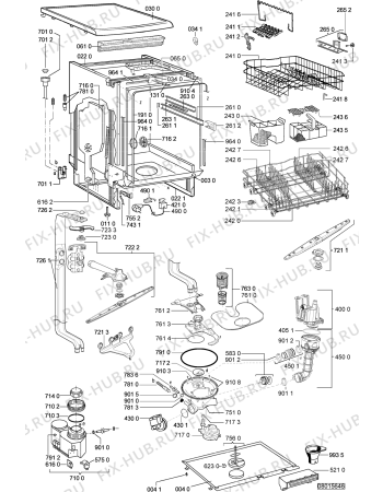 Схема №1 ADP 6948 IX PC с изображением Блок управления для посудомойки Whirlpool 480140102251