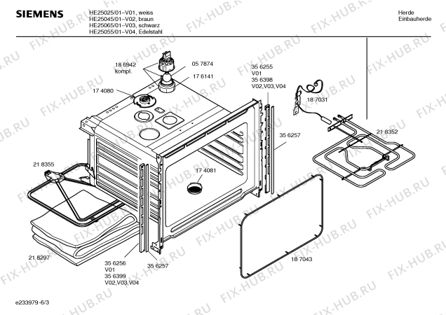 Схема №4 HE25065 с изображением Инструкция по эксплуатации для плиты (духовки) Siemens 00500085