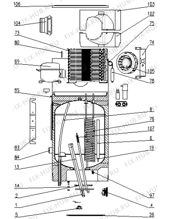 Схема №1 TC120E (322181, TC 120 E) с изображением Испаритель для водонагревателя Gorenje 294003