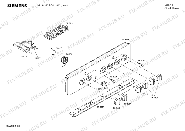 Схема №4 HL53220NN с изображением Стеклокерамика для плиты (духовки) Siemens 00232999