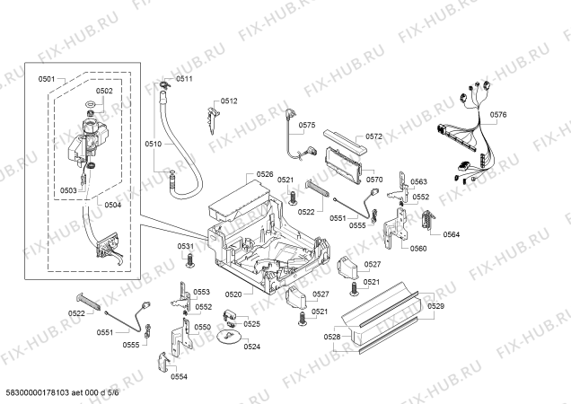 Схема №4 SPS40E72EU, AquaStop Serie 2 с изображением Инструкция по эксплуатации для посудомоечной машины Bosch 00765144