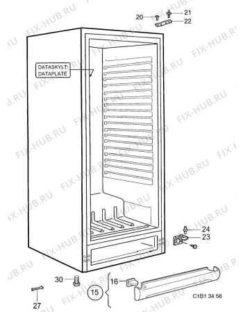 Взрыв-схема холодильника Arthurmartinelux AR7805C - Схема узла Tub