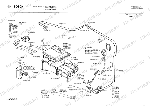 Схема №4 0722044346 V631 с изображением Переключатель для стиральной машины Bosch 00051745