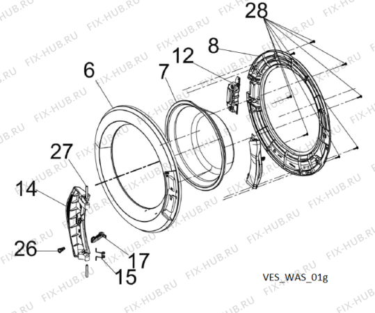 Схема №2 LOS 7010 с изображением Датчик для стиральной машины Whirlpool 482000023708