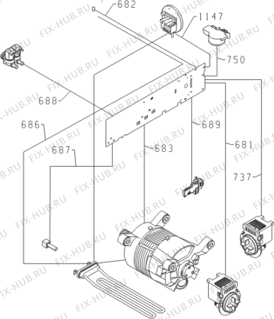 Схема №2 TEW80828 (462003, PS10/25120) с изображением Декоративная панель для стиральной машины Gorenje 462333