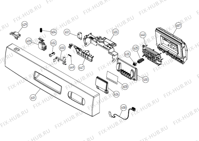 Взрыв-схема посудомоечной машины Gorenje DM 62 Brilliant SF   -White Bi (900001124, DW20.2) - Схема узла 06