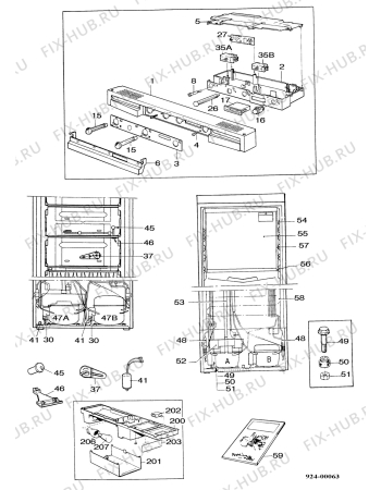 Взрыв-схема холодильника Electrolux ER3112B - Схема узла Functional parts