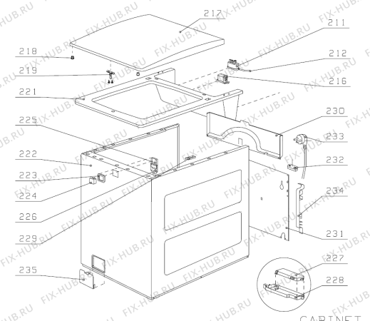 Взрыв-схема стиральной машины Gorenje Compact W402 W402C01A RU   -White 4_5 kg (900002890, W402C01A) - Схема узла 02