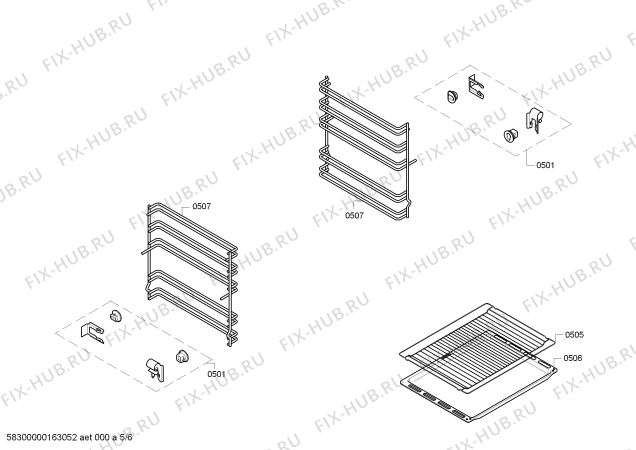 Взрыв-схема плиты (духовки) Bosch HGG24W226R Bosch - Схема узла 05