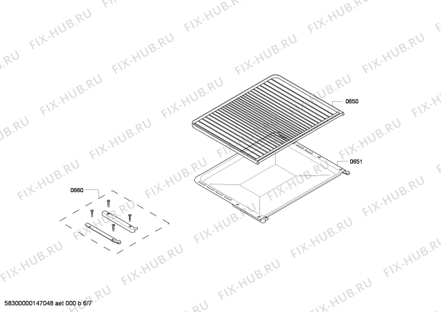 Взрыв-схема плиты (духовки) Siemens HC857580F - Схема узла 06