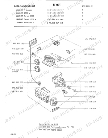 Взрыв-схема стиральной машины Aeg LAVCARAT 1008W - Схема узла Section6