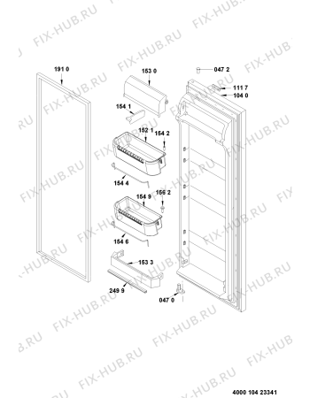 Схема №7 KSN 780 OP A+ IN с изображением Дверца для холодильной камеры Whirlpool 480132103424