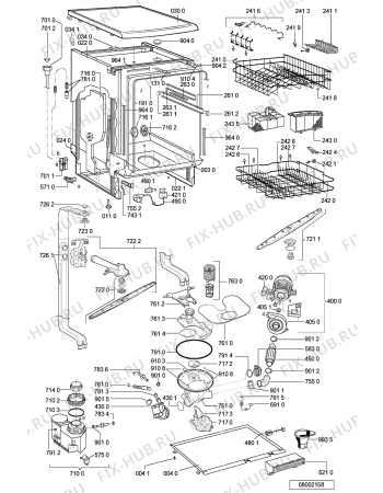 Схема №2 ADP 554 WHM с изображением Панель для посудомоечной машины Whirlpool 481245371183