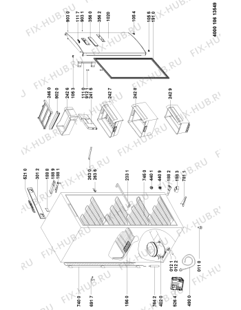 Схема №1 WMES 37872 DFC W с изображением Покрытие для холодильника Whirlpool 481010547143