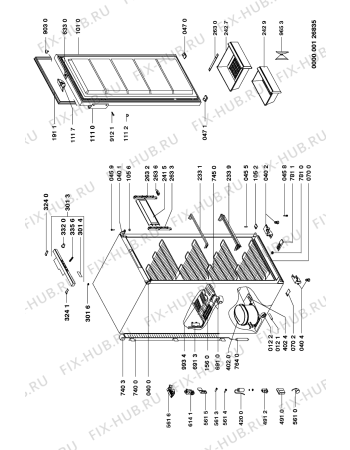 Схема №1 AFG 371/H с изображением Дверка для холодильника Whirlpool 481944269221