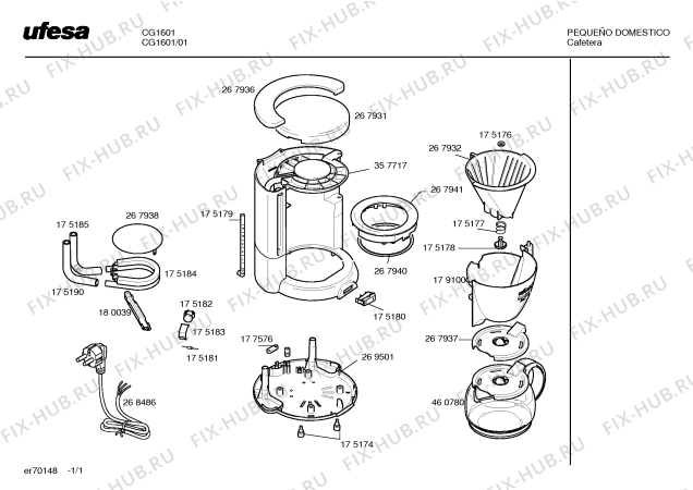 Схема №1 CG1601 CAPRICCIO PLUS 20 с изображением Крышка для блендера (миксера) Bosch 00267936