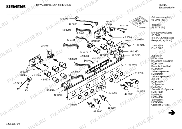 Схема №3 HE784670 IC3 с изображением Дисплейный модуль для духового шкафа Siemens 00492324