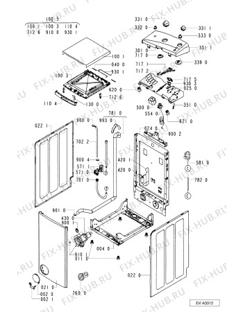 Схема №2 AWV 515/2 с изображением Декоративная панель для стиральной машины Whirlpool 481245213341