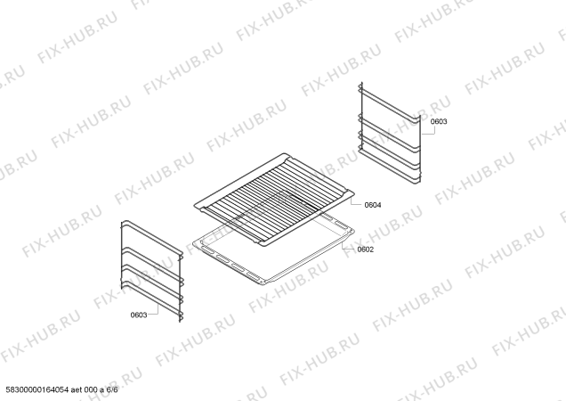 Взрыв-схема плиты (духовки) Bosch HBN211E0 - Схема узла 06