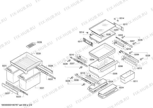 Схема №2 KIC38P65 с изображением Инструкция по установке/монтажу для холодильной камеры Bosch 00565744