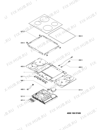 Схема №1 IHI760 (F101075) с изображением Поверхность для плиты (духовки) Indesit C00398351