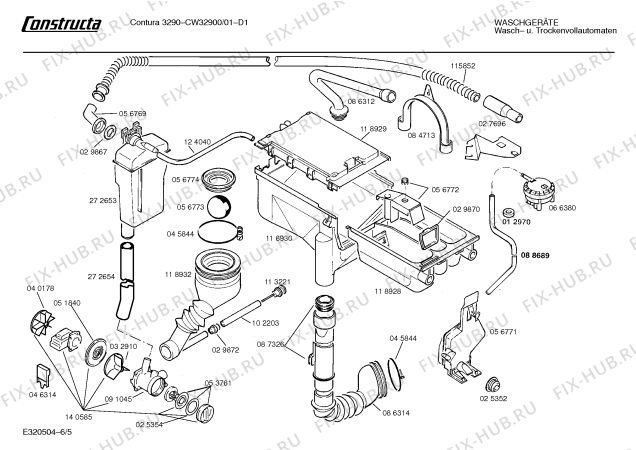 Схема №6 CW34310 CW3431 с изображением Инструкция по эксплуатации для стиралки Bosch 00516047