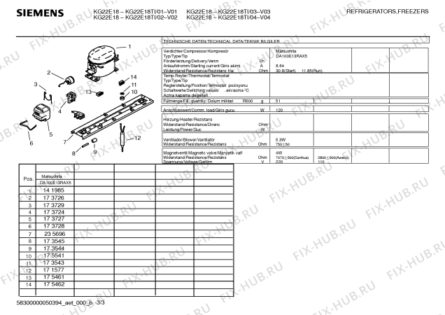 Взрыв-схема холодильника Siemens KG22E18TI PRO-KG22E - Схема узла 03