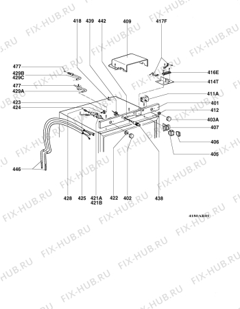 Взрыв-схема холодильника Electrolux RM4180 - Схема узла Armature/fitting