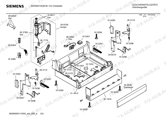 Схема №4 SE25M570GB с изображением Панель Siemens 00439602