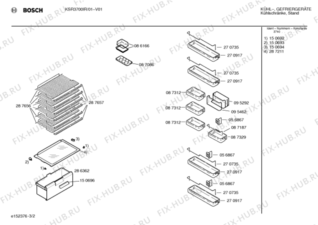 Взрыв-схема холодильника Bosch KSR3700IR - Схема узла 02