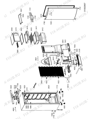 Схема №1 WVG302/2 с изображением Дверца для холодильной камеры Whirlpool 482000003320