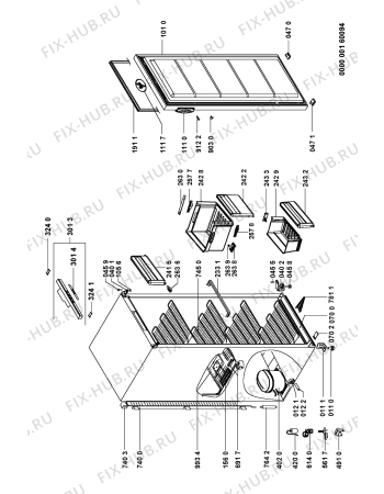 Схема №1 AFG 8041 с изображением Дверка для холодильника Whirlpool 481241619892