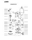 Схема №1 EX6400FR/1P0 с изображением Часть корпуса для электрокофеварки Seb MS-621674