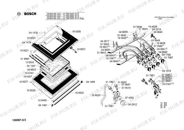 Схема №2 0750842013 GHM64UG с изображением Розетка для духового шкафа Bosch 00020082