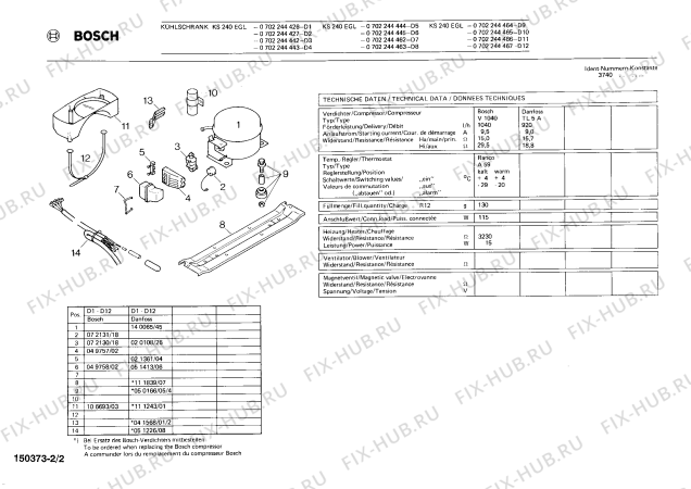 Взрыв-схема холодильника Bosch 0702244442 KS240EGL - Схема узла 02