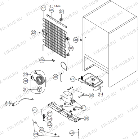 Взрыв-схема холодильника Korting KT3140 W (180413, GN ST 120C) - Схема узла 03