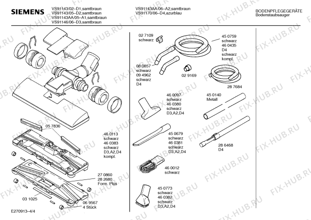 Схема №2 VS91170 super 911 electronic с изображением Верхняя часть корпуса для пылесоса Siemens 00286527